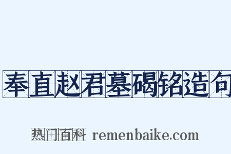 奉直赵君墓碣铭造句是什么意思的图片